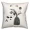 Monochromatic Floral III 18" x 18" Throw Pillow